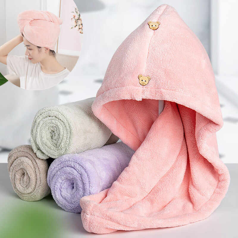 Quick dry microfiber hair towels in pastel colors for effective drying and easy hair styling